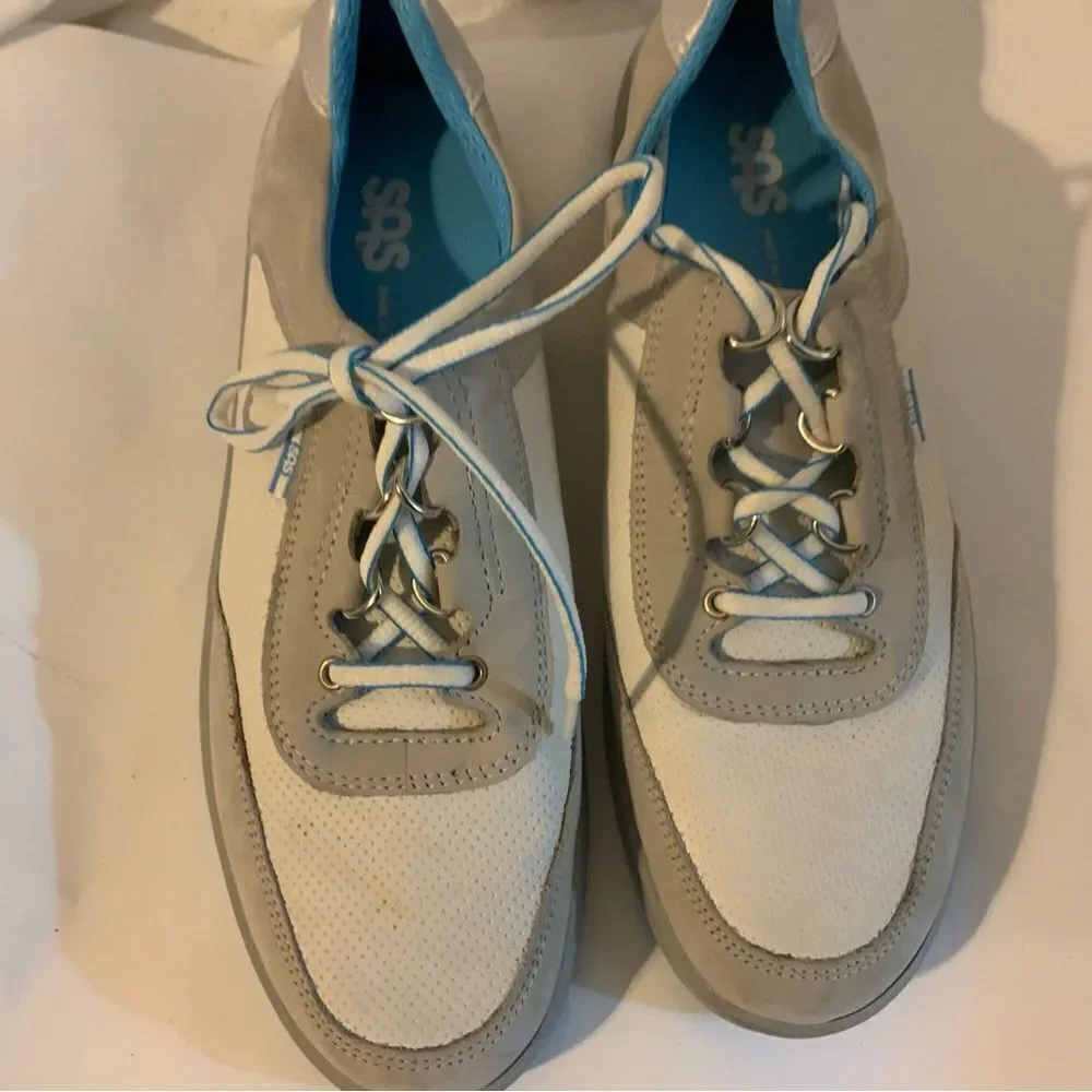 Women's 8 N SAS Sporty Active Sneakers Walking Shoes Multicolor Leather